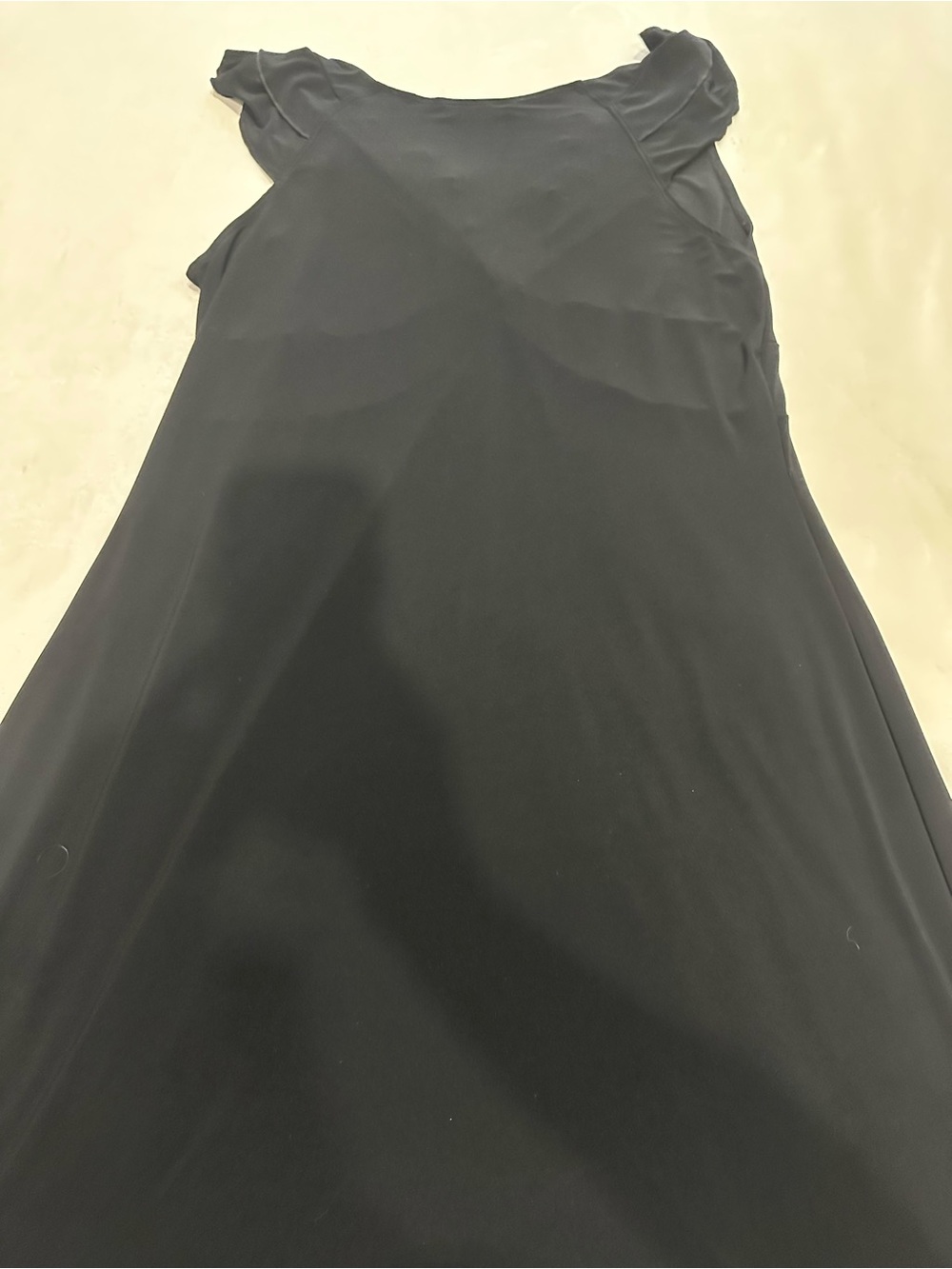 Dress Barn Black Dress with Ruffle Sleeves & Bodice